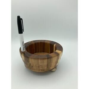 Acacia Wood Cup Holder with Marker Slot, Paper Cup Storage Box Mark Your Cup ...